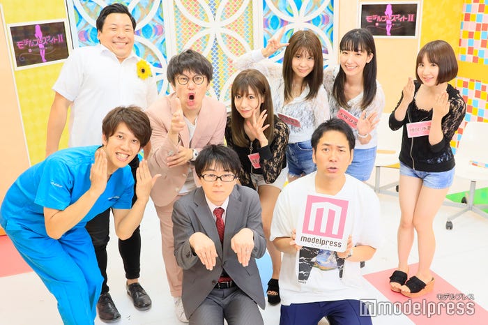 (前列左から)しゅんしゅんクリニックP、田中一彦、武智(後列左から)田渕章裕、木村亮介、星島沙也加、三宿菜々、大塚びる、相良朱音 (C)モデルプレス