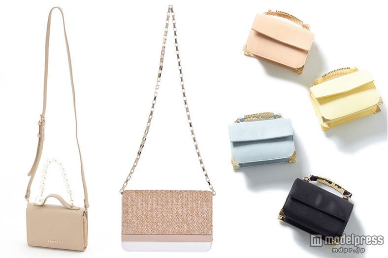 小ぶりが断然可愛い！「ミニバッグ」でコーデにワンポイントアクセント／画像提供：（左から）「FRAY I.D」、「LAGUNAMOON」、「DRWCYS」【モデルプレス】