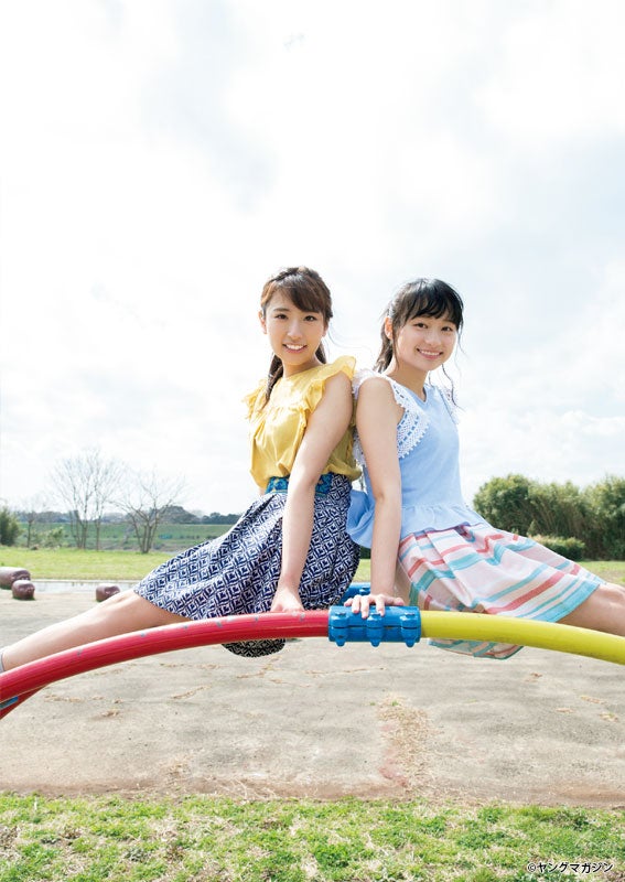 井口眞緒＆影山優佳（C）佐藤佑一／ヤングマガジン 