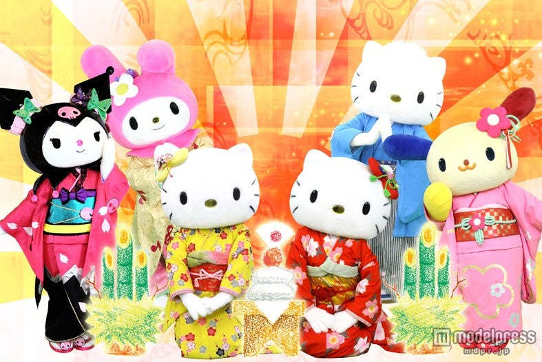 新年の挨拶をするサンリオキャラクターたち／（C）2013 SANRIO CO.,LTD.