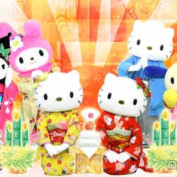 新年の挨拶をするサンリオキャラクターたち/(C)2013 SANRIO CO.,LTD.