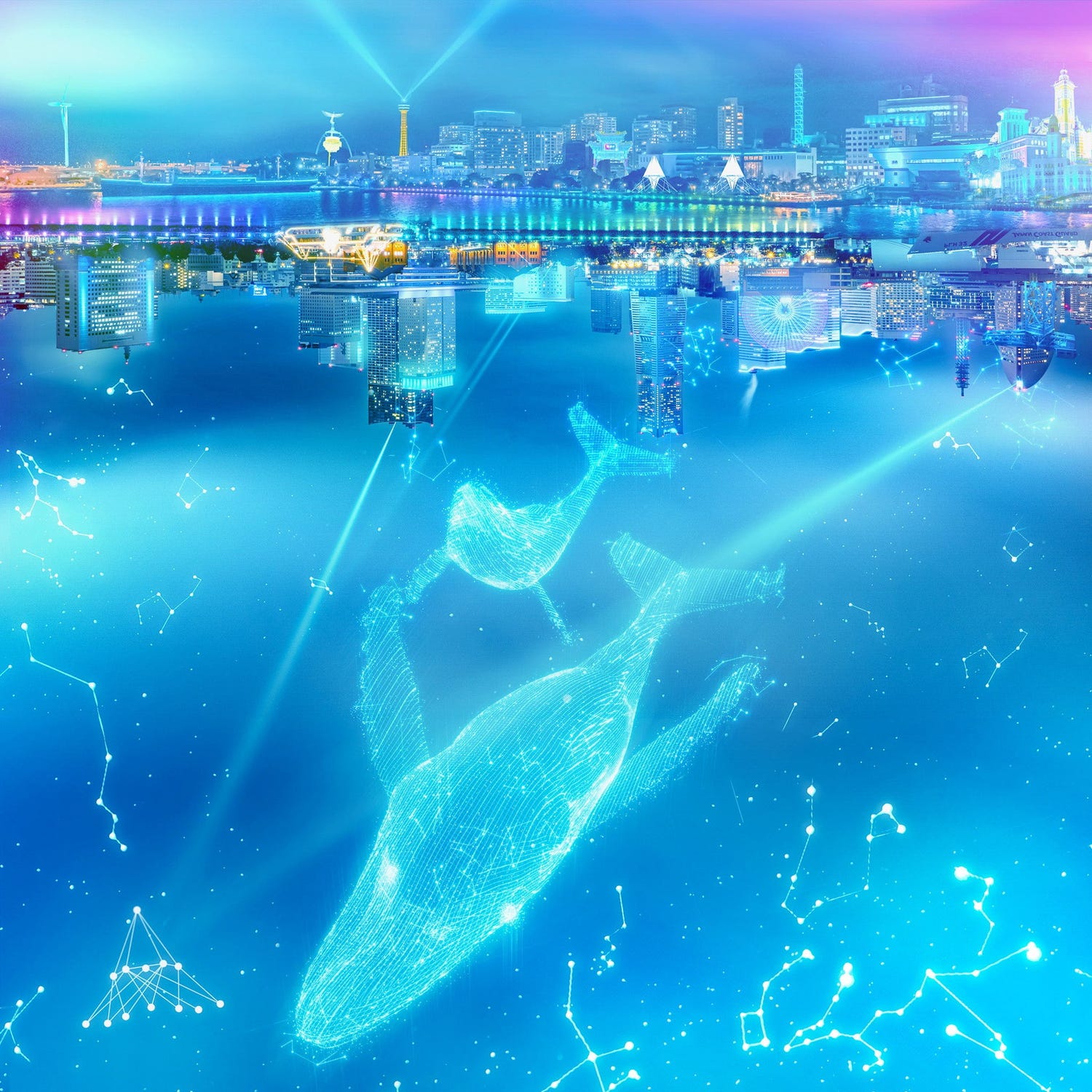 横浜で幻想的なイルミネーション「ヨルノヨ2024」光のスペクタクルショーなど冬だけの輝き溢れる