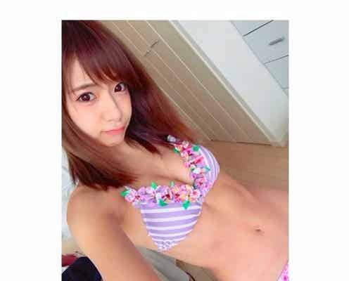 “パンサー向井お気に入り美女”星島沙也加、美くびれ&腹筋披露 童顔とのギャップがすごい
