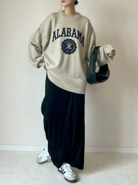 スウェット　コーデ　秋