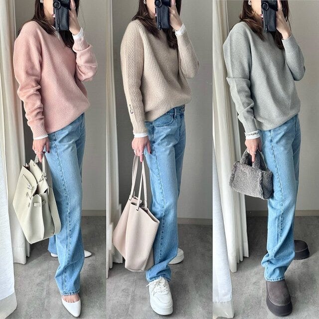 ユニクロ ストレートジーンズ コーデ ユニクロのストレートジーンズのコーデ2