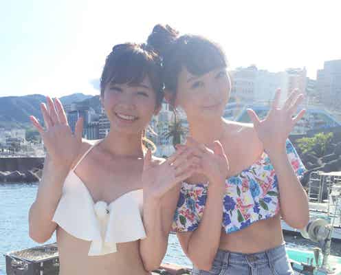 おのののか&ほのか“ビールの売り子”コンビ、ビキニ姿で初共演 直球質問でバチバチ?