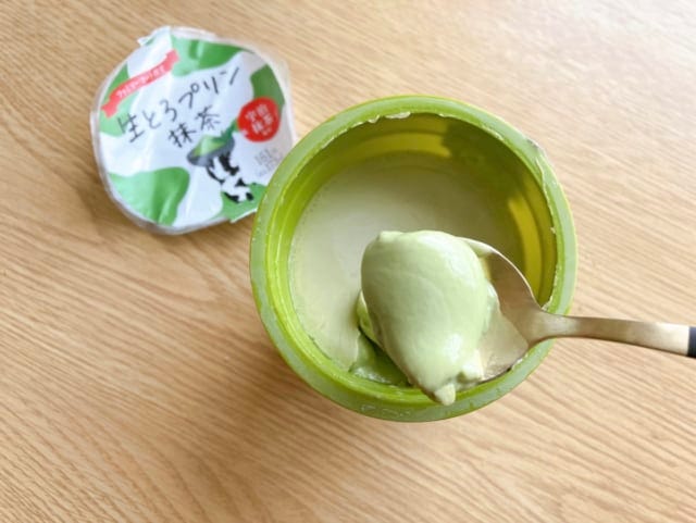 後味もおいしい生とろプリン抹茶