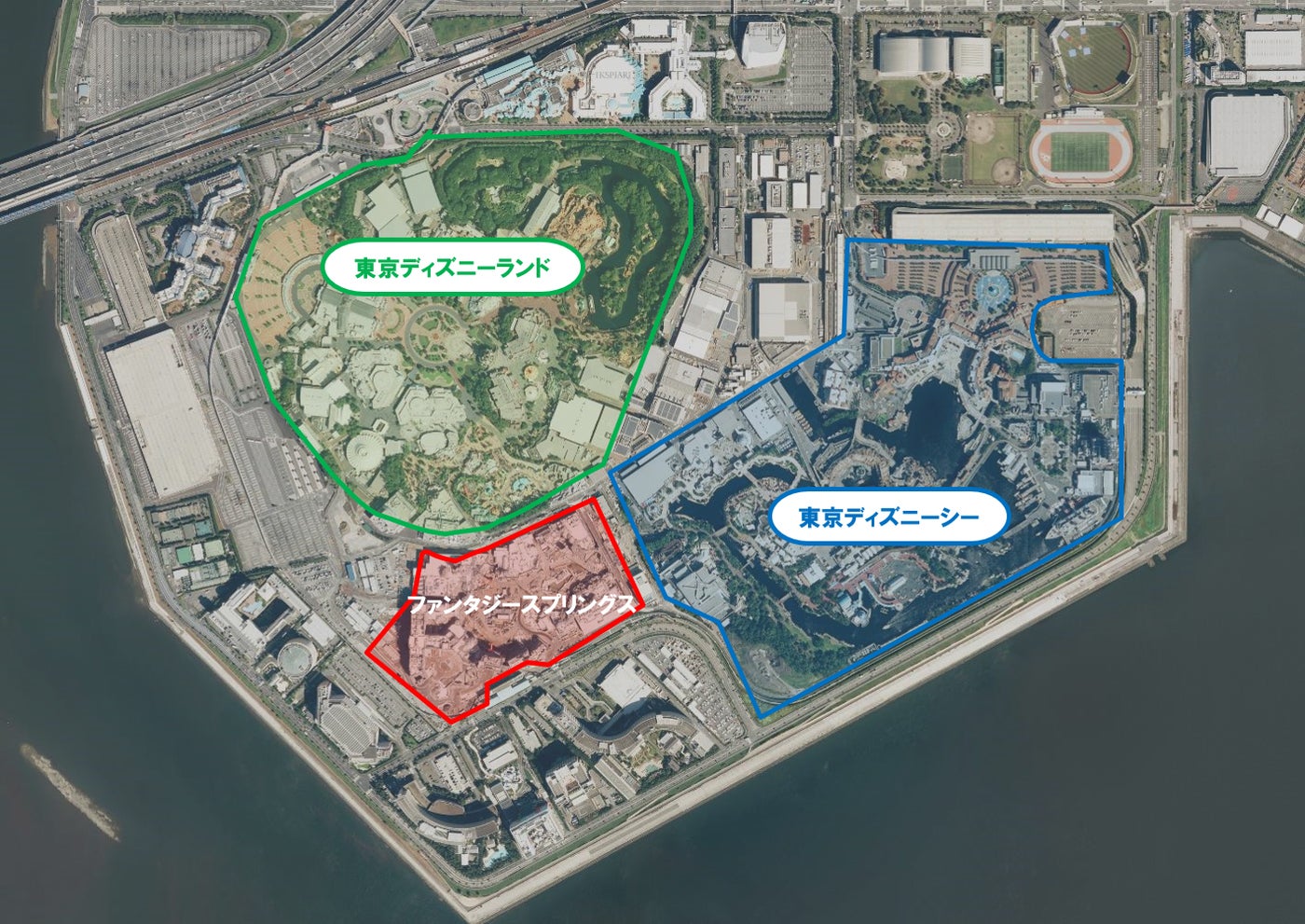 航空写真（C）Disney