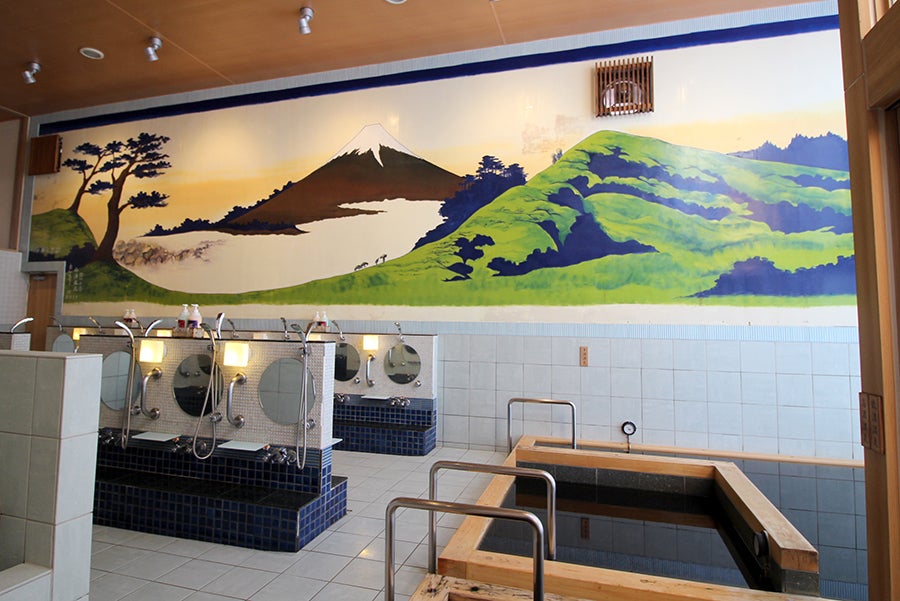 御谷湯 壁の富士山