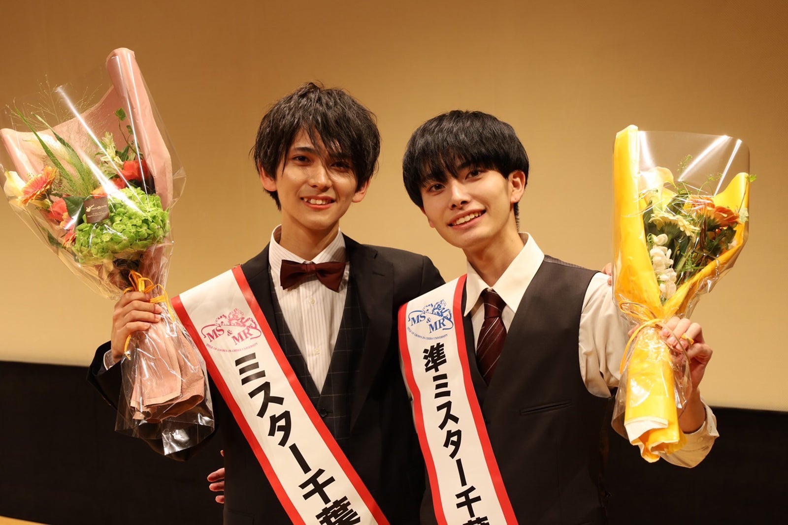 「ミスター千葉大」グランプリの芝田敦史さん、「ミスター千葉大」準グランプリの八幡昂瑶さん（提供写真）