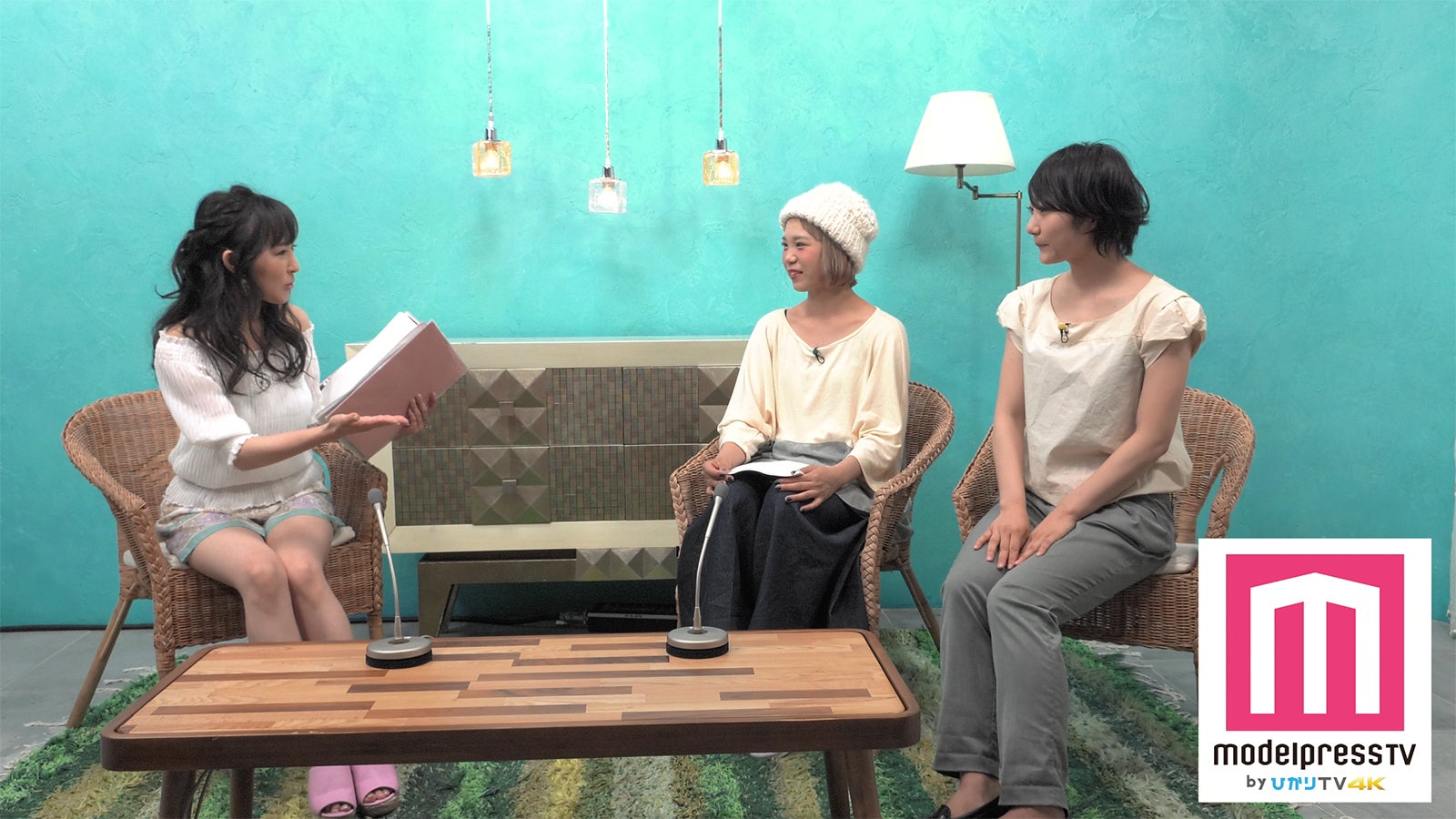 「モデルプレス ニュース＆トーク」の様子／風谷南友、やすだちひろ、さいとうなる（C）モデルプレス
