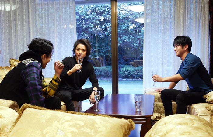 小栗旬、藤原竜也、溝端淳平 (C)「藤原竜也の二回道」製作委員会