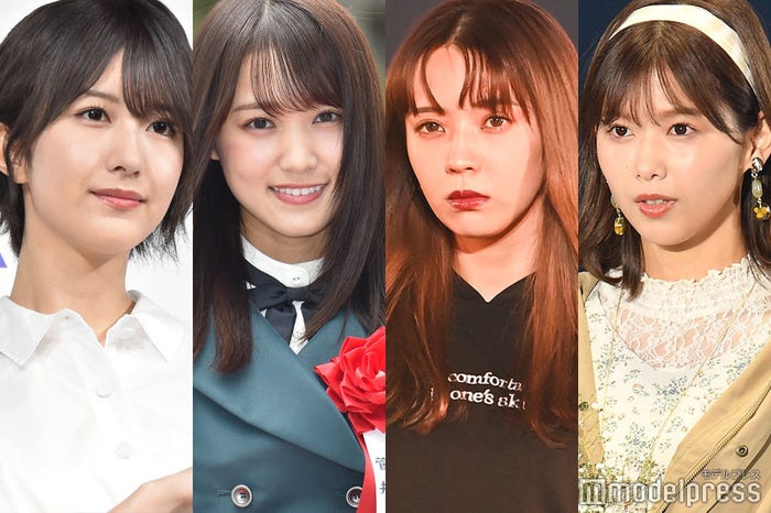 土生瑞穂、菅井友香、小林由依、渡邉理佐(C)モデルプレス