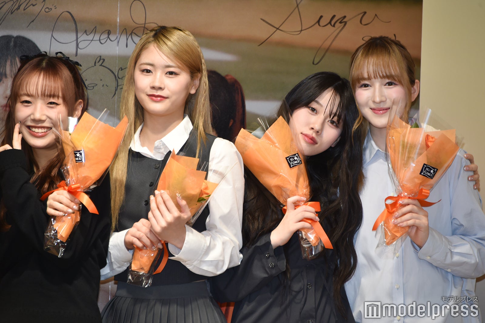 KEIKO（清水恵子）、KOKONA（佐々木心菜）、AYANE（高見文寧）、SUZU（山本すず）（C）モデルプレス
