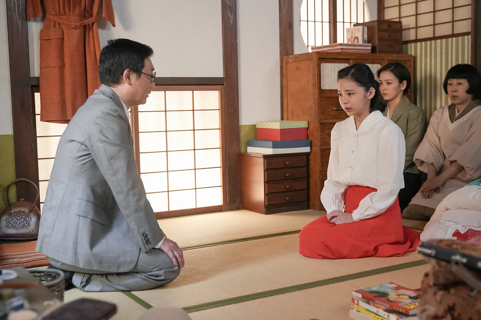 安井順平、趣里、伊原六花、ふせえり「ブギウギ」第33話（C）NHK