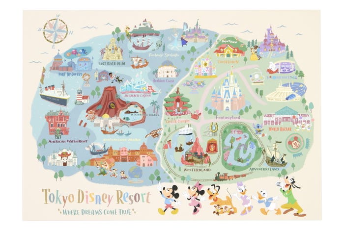 パークのマップをモチーフにしたデザイン図(C)Disney