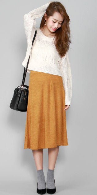 選べるコーデ8タイプリブ編みニットトップスorボトムス「salus」1,990円（税込）／画像提供：salus