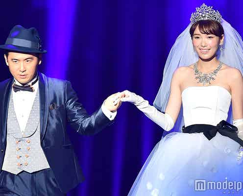 飯豊まりえ、“総額3億円”ティアラがまぶしい トレエン斎藤さんとウェディングランウェイ<TGC2017A/W>