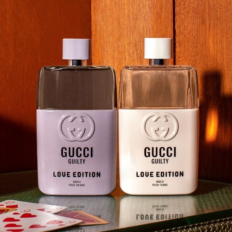 Gucciの カップルフレグランス に限定ボトルが登場 ギルティ 罪深い の名を持つ香水に 愛のメッセージ が刻印されたスペシャルなデザイン 女子旅プレス