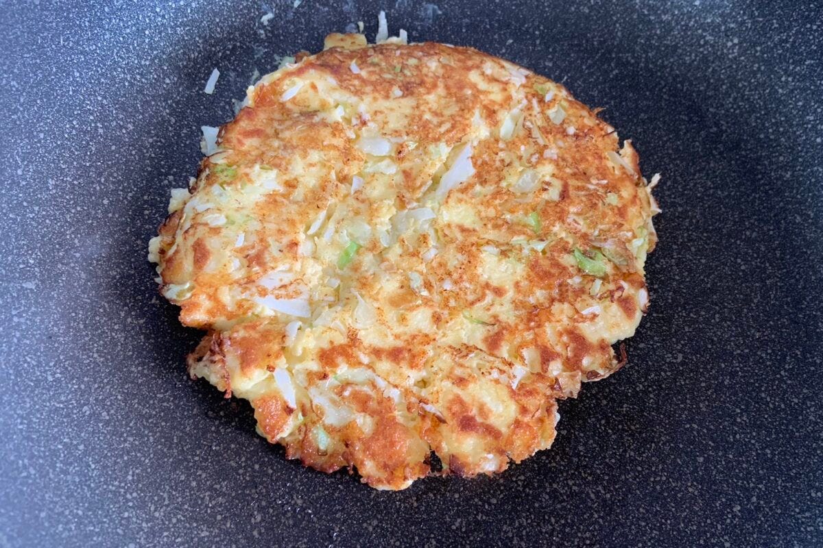 はんぺんで作るお好み焼き