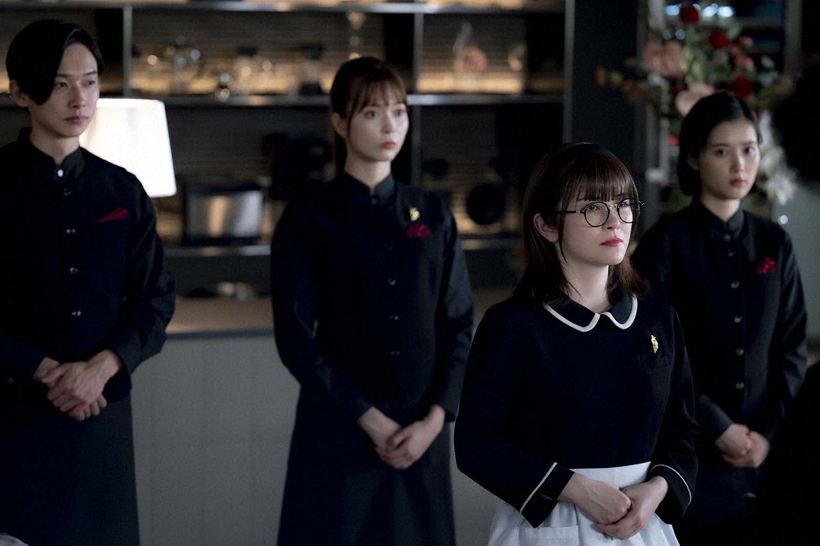 （左から）木田佳介、八木アリサ、宮澤エマ、井頭愛海「フェルマーの料理」第6話より（C）TBS