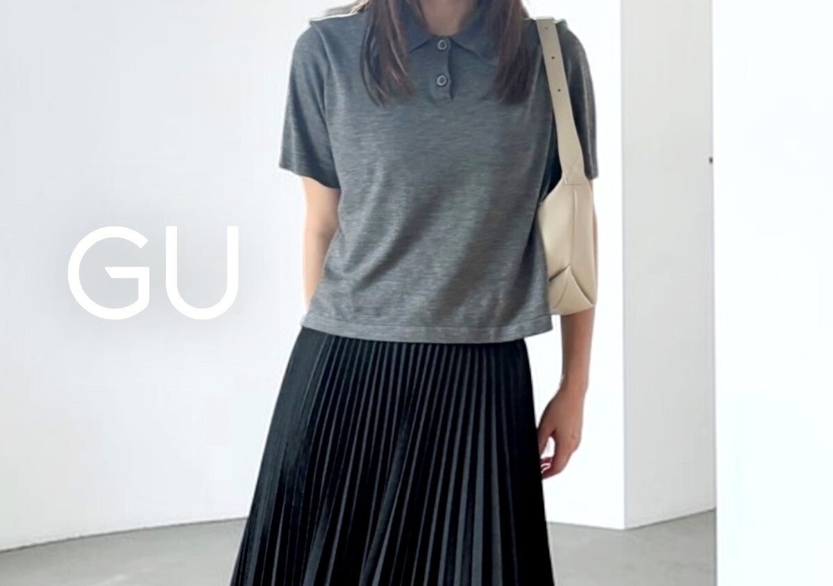GUのポロニットは洗濯機で洗える♡体のラインを拾いすぎない上品見えアイテム