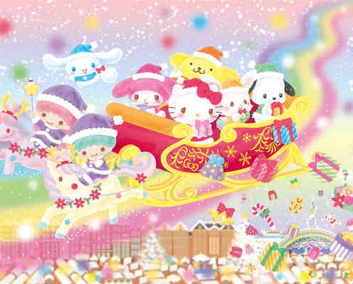 サンリオピューロで「ピューロレインボークリスマス」虹色イルミショー&カラフルなフードやグッズも