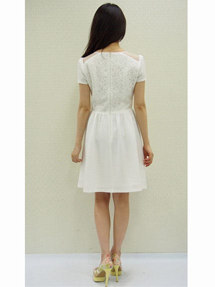 レースドッキングフレアワンピース「Marblee」10,195円(税込)