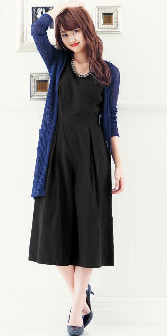 ピーチスキン生地ノースリーブ☆ガウチョオールインワン「神戸レタス」2590円（税込）／画像提供：神戸レタス