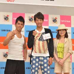 左から:武井壮、竹内崚さん、だいたひかる