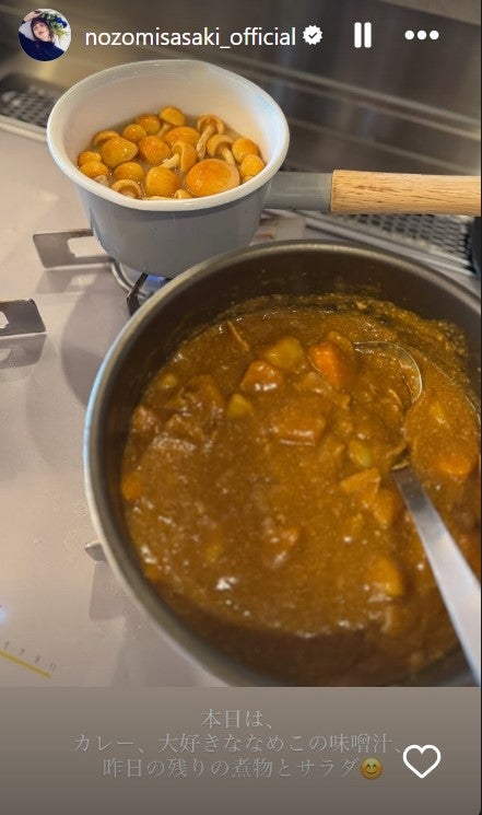 佐々木希Instagramストーリーズより