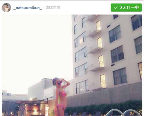 なつぅみ、ビキニでスレンダーボディ披露に「スタイル良すぎ」の声