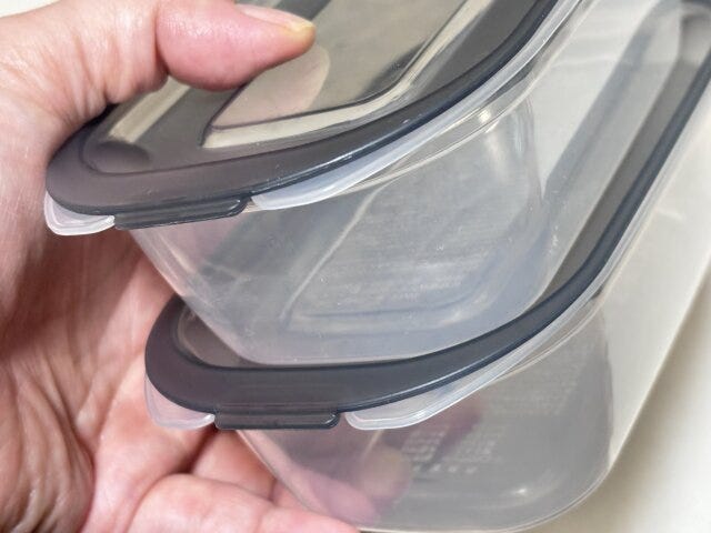 ダイソー クレルパック(2個、グレー) スタッキング ダイソー クレルパック(2個、グレー) スタッキング