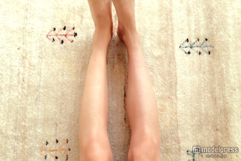 左だけマッサージが終わったところ