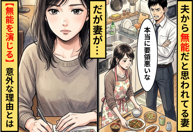 夫から”無能”だと思われてる妻。だが妻が【無能を演じる】意外な理由とは！？