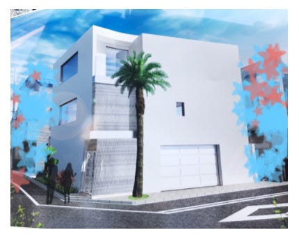 川崎希が公開した新居の外観構想／川崎希オフィシャルブログ（Ameba）より