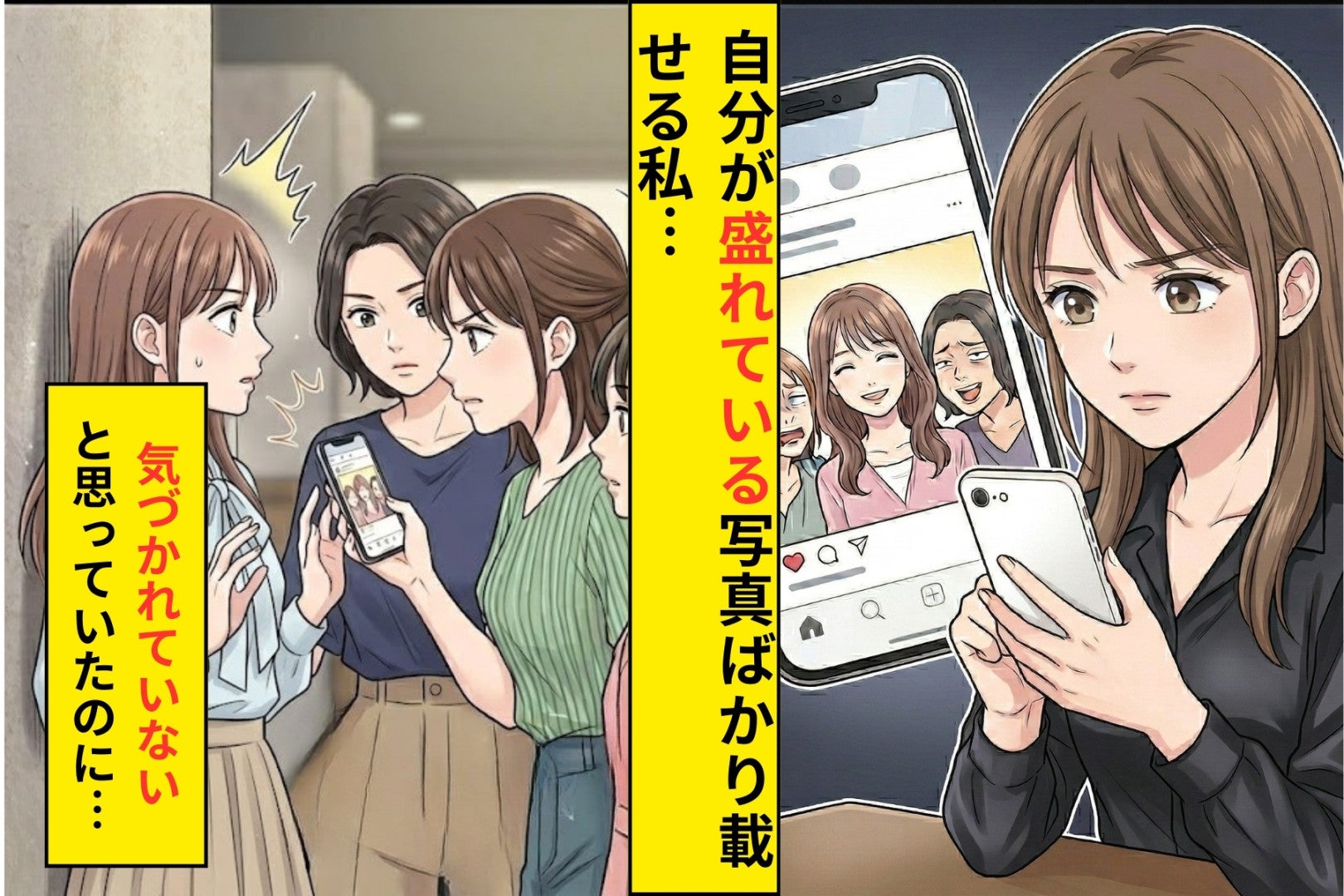 「私だけ可愛ければ良い」自分が盛れてる写真だけをSNSに投稿し続けた私の末路