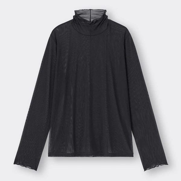 GU　ひと目惚れトップス　￥1,500以下　シアーハイネックT