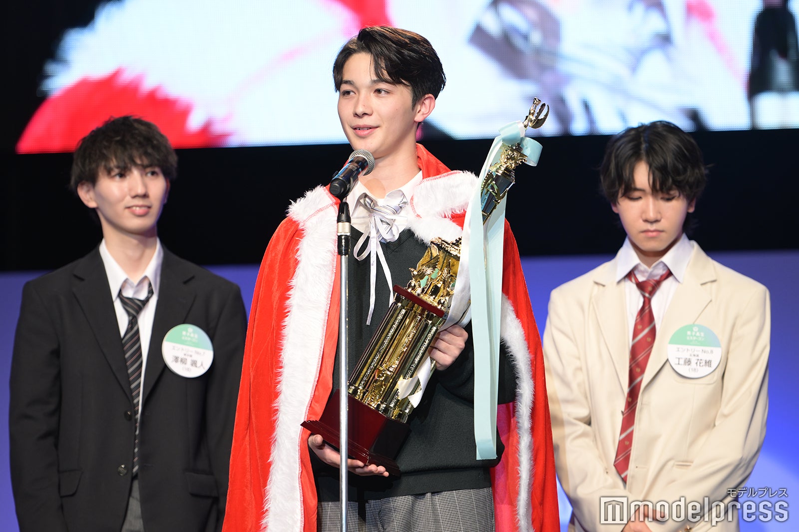 ケイト・アレックスくん「男子高生ミスターコン2023」審査結果発表の様子（C）モデルプレス
