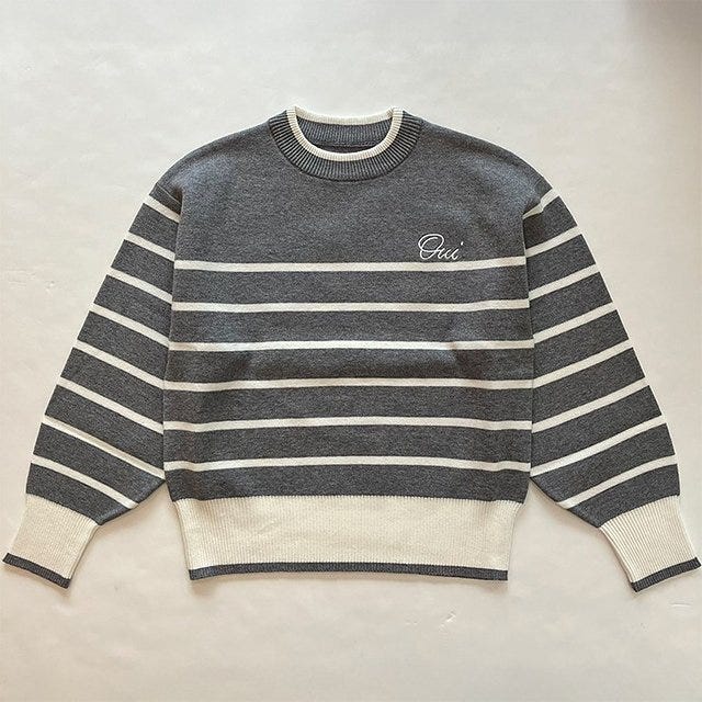 しまむらMUMUボーダーニットプルオーバー