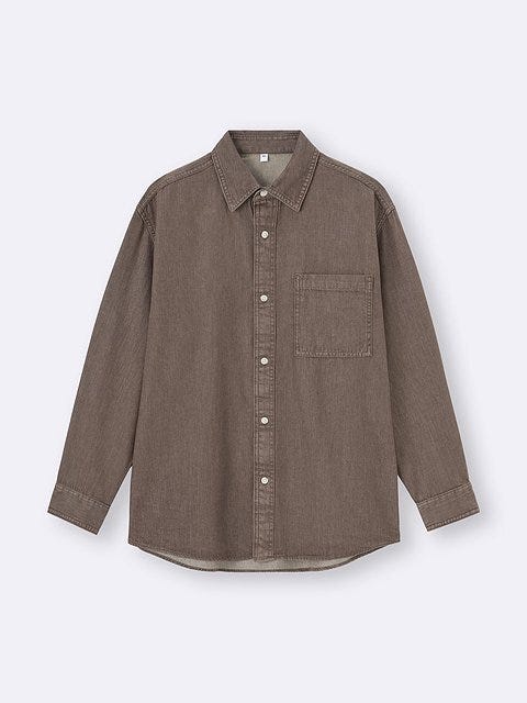 GU デニムオーバーサイズシャツ GUのデニムオーバーサイズシャツ