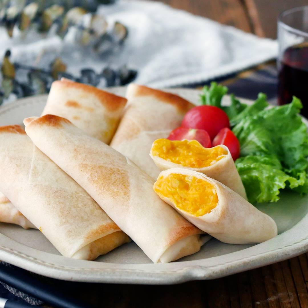 トースターでお手軽！かぼちゃのクリーム春巻き