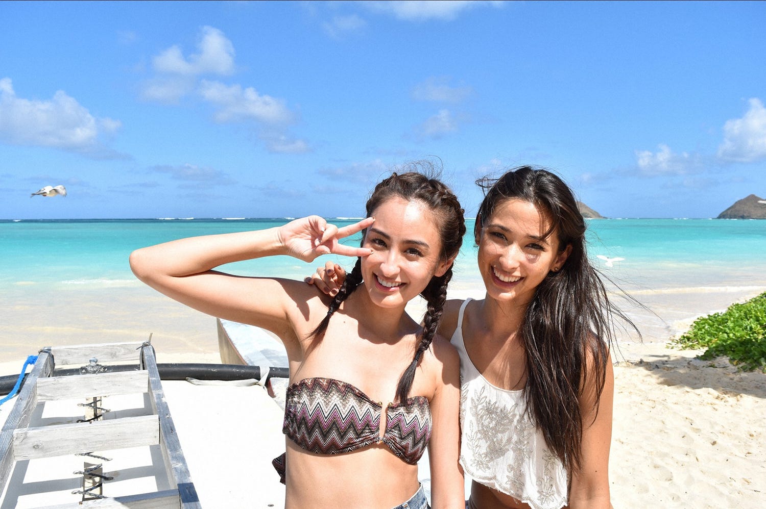 オードリー亜谷香&メロディー洋子、ハワイで笑顔弾ける ディープなスポットを2人旅