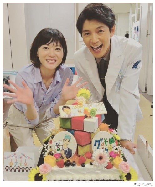上野樹里、藤木直人の誕生日を祝福　山崎賢人主演「グッド・ドクター」現場で