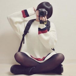 重たくなりがちな冬コーデは色合わせで軽やかに♪ トリコロールカラーを取り入れた爽やかなマニッシュスタイル♡