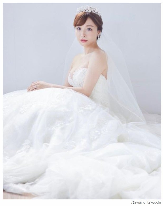 白洲迅と結婚の竹内渉、祝福の声に感謝 ウエディングドレス姿のオフショットも公開