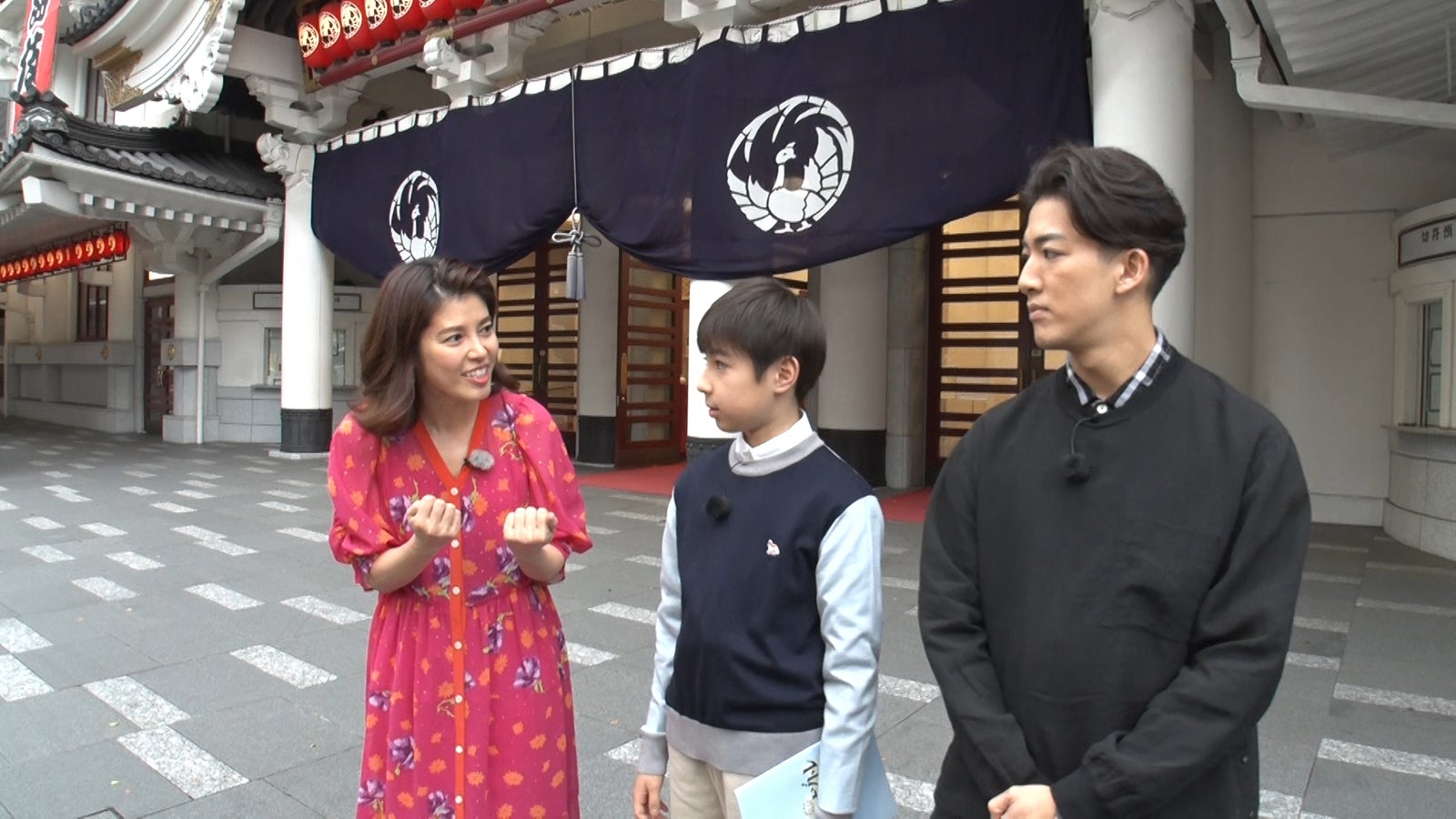 （左から）神田愛花、尾上眞秀、尾上右近（C）フジテレビ