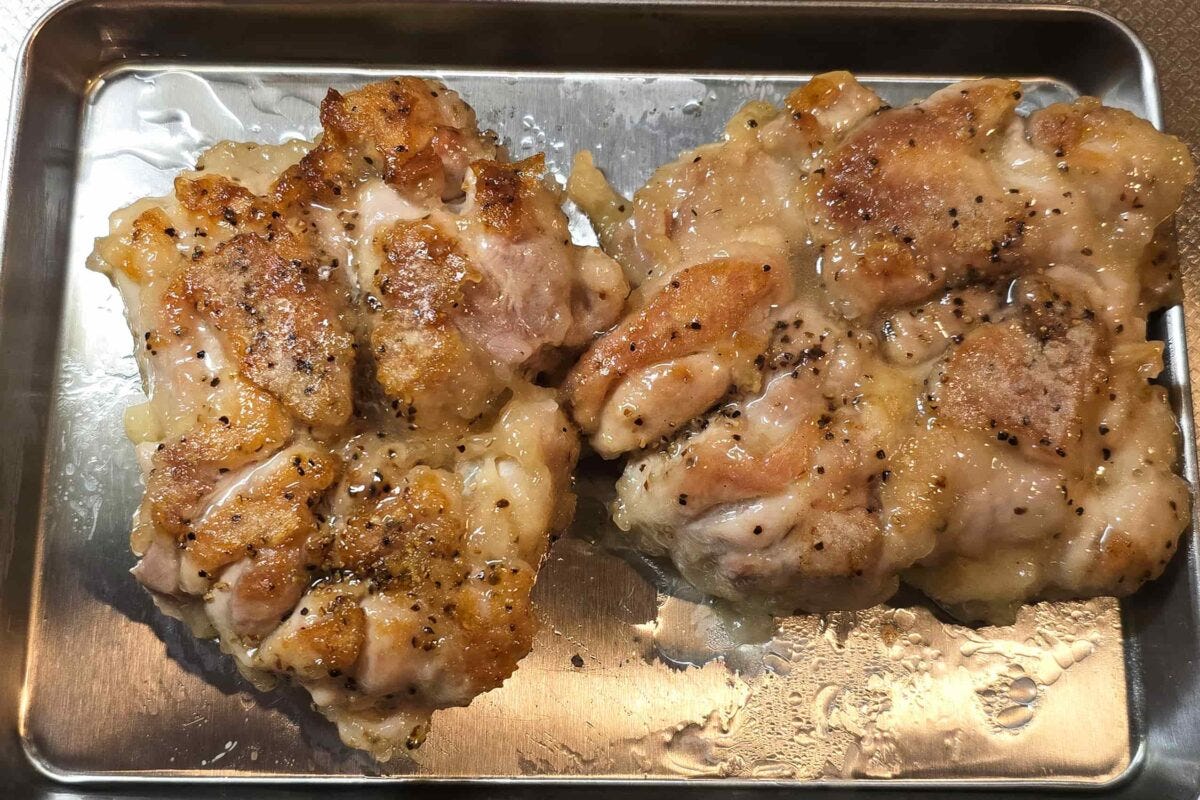 究極のチキンクリーム・取り出す