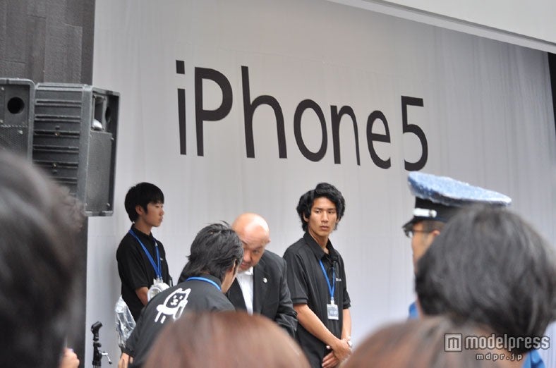 ソフトバンクモバイル銀座前の様子