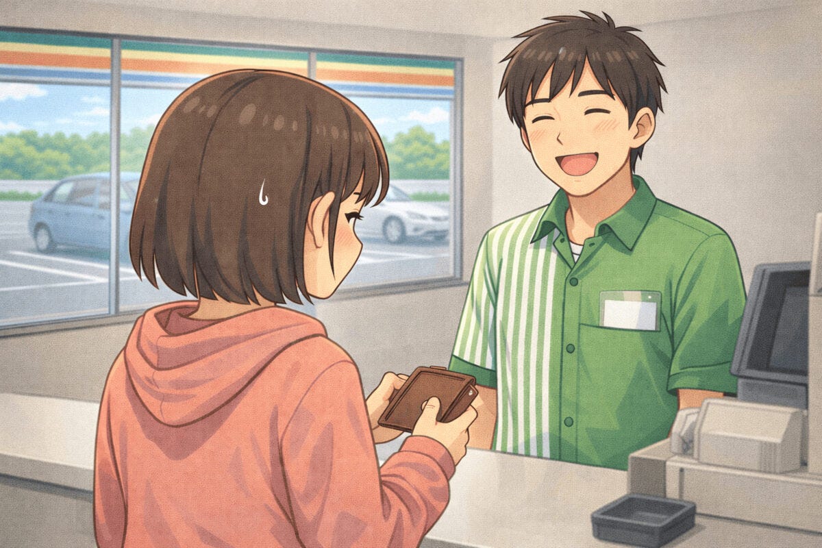 コンビニのレジのイメージ